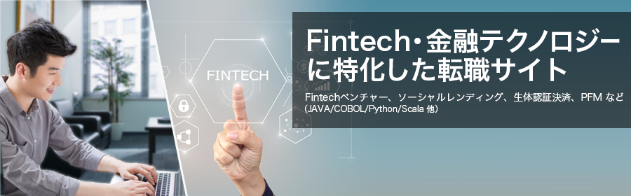 Fintechベンチャー、ソーシャルレンディング、生体認証決済、PFM など(JAVA/COBOL/Python/Scala 他)