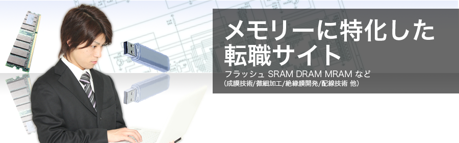フラッシュ SRAM DRAM MRAM など（成膜技術/微細加工/絶縁膜開発/配線技術 他）