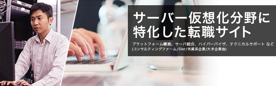 プラットフォーム構築、サーバ統合、ハイパーバイザテクニカルサポート など
（コンサルティングファーム/Sler/外資系企業/大手企業 他）